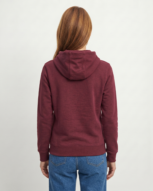 Women’s Premium Pullover Hoodie – Maroon Classic Fit