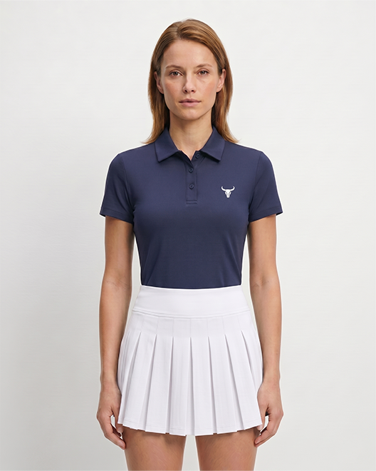 Women’s Premium Polo T-Shirt – Navy Slim Fit