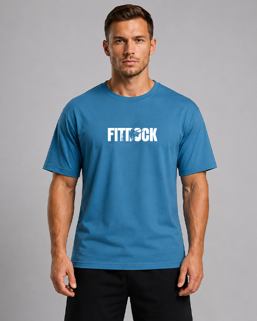 Classic Logo Oversized T-Shirt – Steel Blue