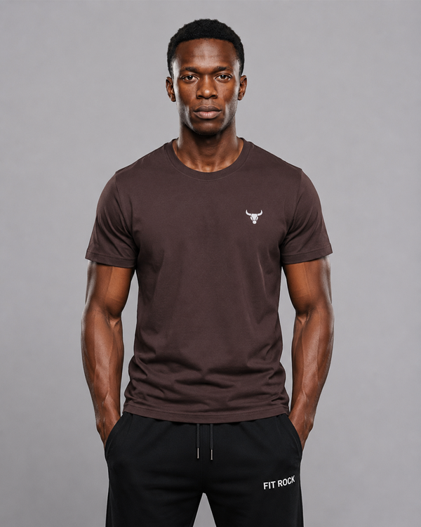 CoreBull Minimal Signature T-Shirt – Espresso Brown