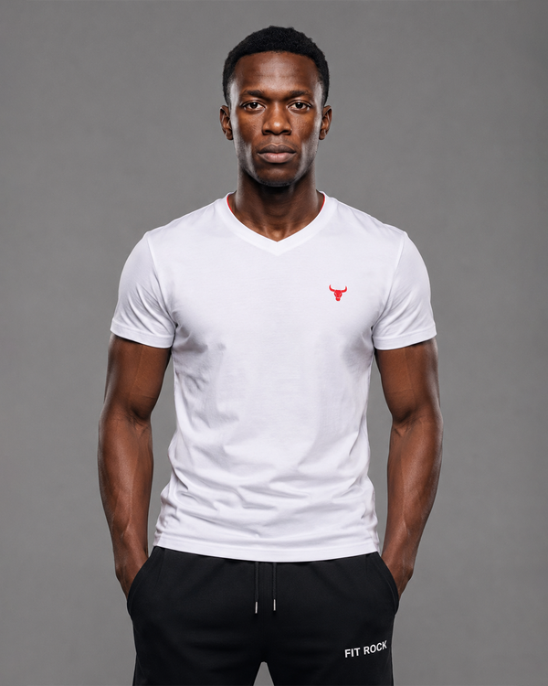 CoreFlex V-Neck Performance T-Shirt – White