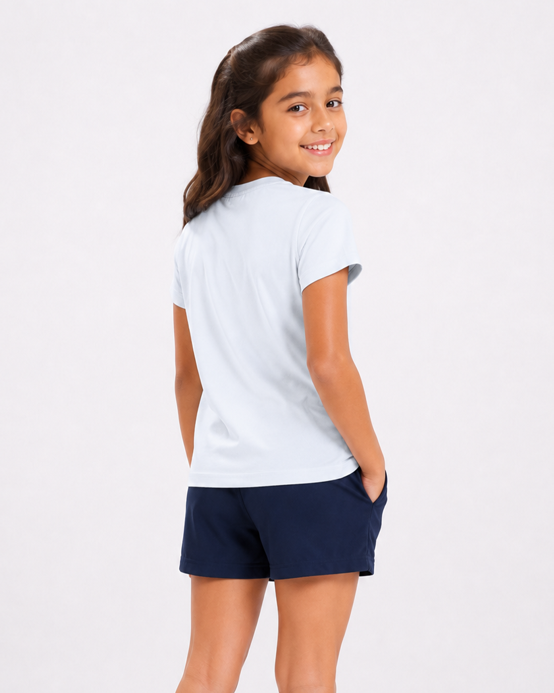 Fitrock Girls Active Graphic T-Shirt - Ice Blue