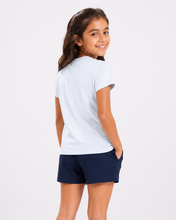 Fitrock Girls Active Graphic T-Shirt - Ice Blue