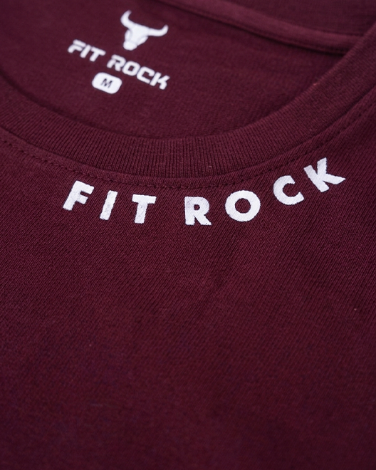 CoreWear Essential Round Neck T-Shirt – Burgundy Maroon
