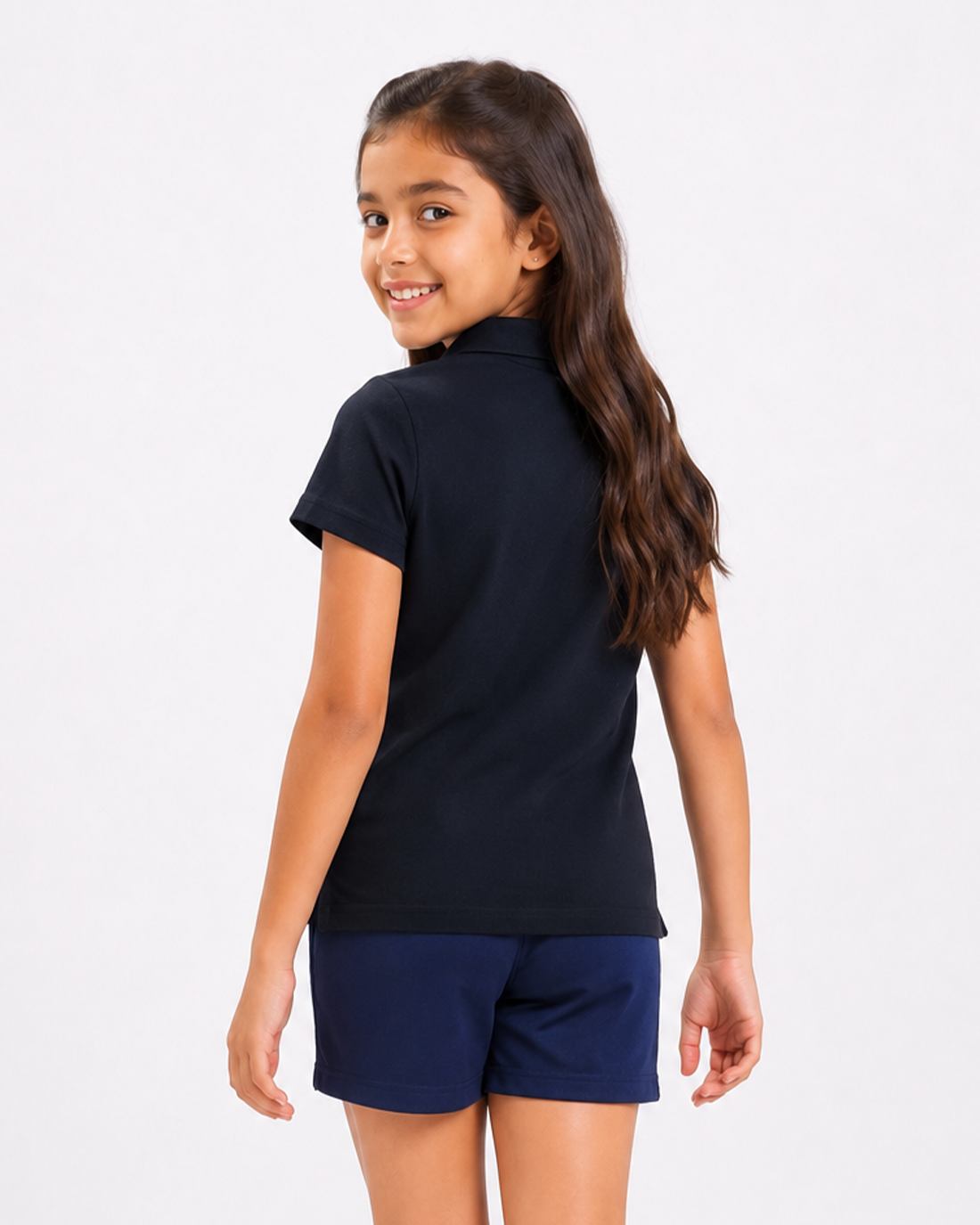 Fitrock Girls Performance Polo T-Shirt - Black