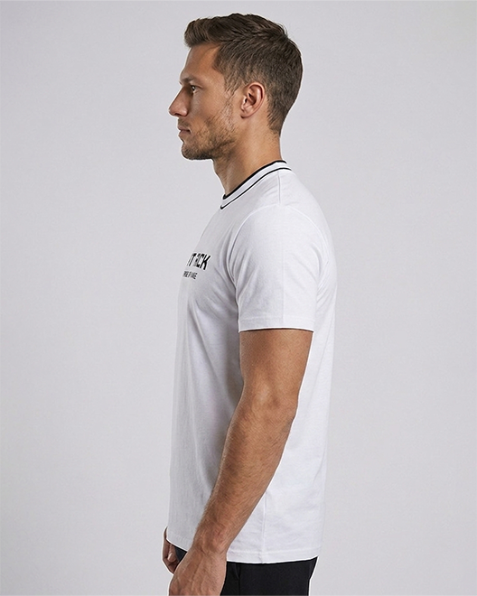 CoreWear Printed Round Neck T-Shirt – Arctic White