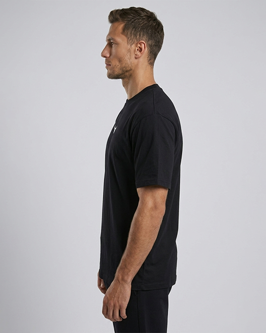 UrbanCore Oversized BackPrint T-Shirt – Jet Black