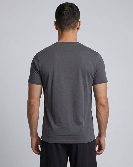 CoreWear Graphic Round Neck T-Shirt – Steel Grey Camo