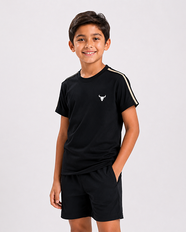 Fitrock Kids Black Active T-Shirt