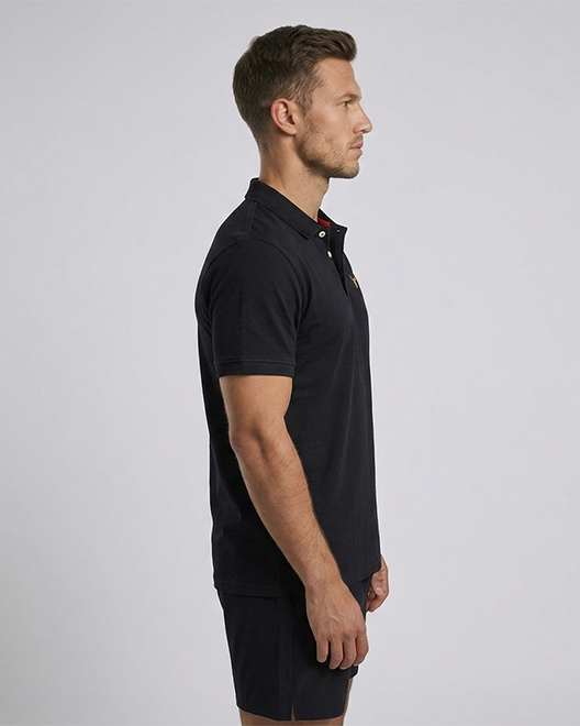 ElitePolo Signature T-Shirt – Jet Black Gold Edition