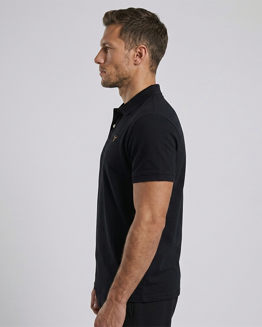 ElitePolo Signature T-Shirt – Jet Black Gold Edition
