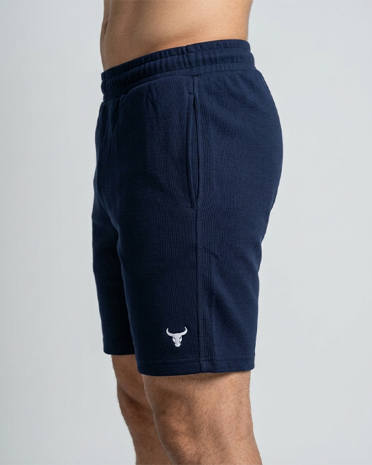 FlexCore Textured Premium Shorts – Navy Blue