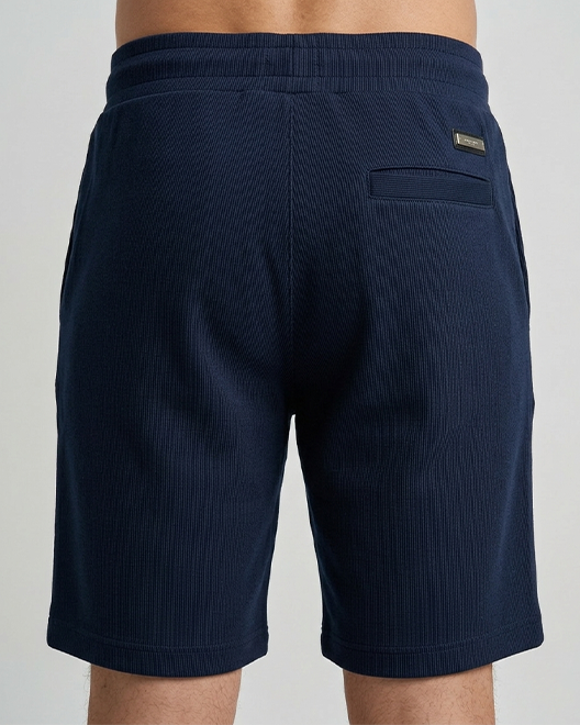 FlexCore Textured Premium Shorts – Navy Blue