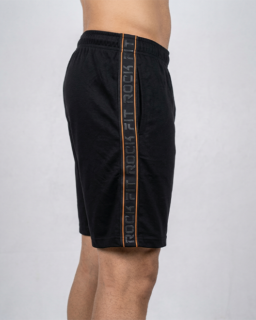 FlexCore Active Training Shorts – Black Stripe Edition