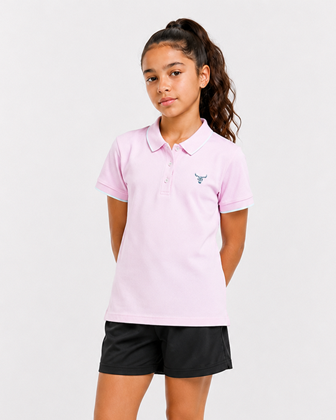 Fitrock Girls Performance Polo T-Shirt - Light Pink