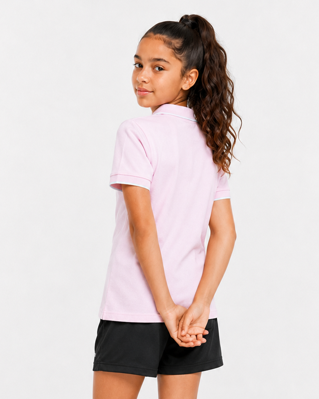 Fitrock Girls Performance Polo T-Shirt - Light Pink