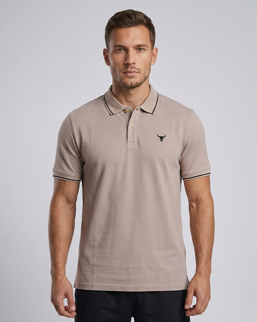 ElitePolo Classic T-Shirt – Sand Beige