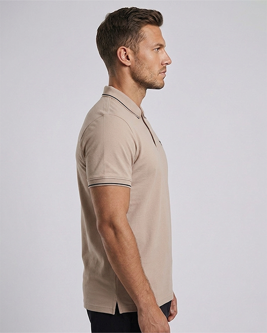 ElitePolo Classic T-Shirt – Sand Beige