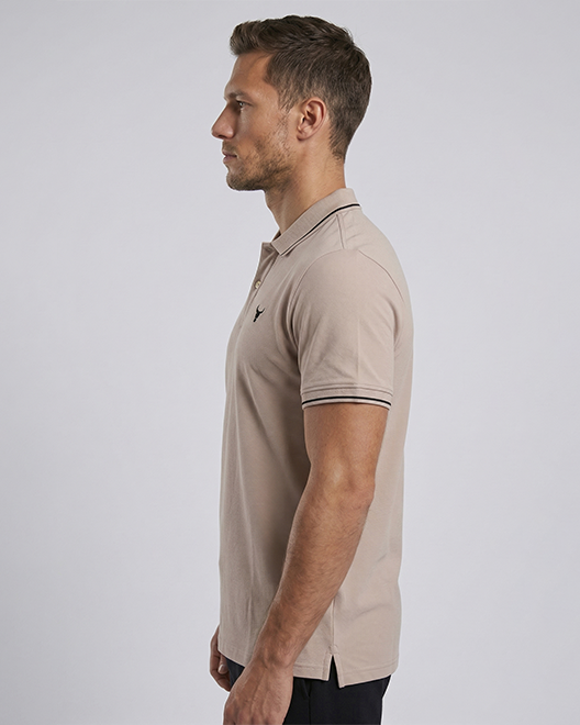 ElitePolo Classic T-Shirt – Sand Beige
