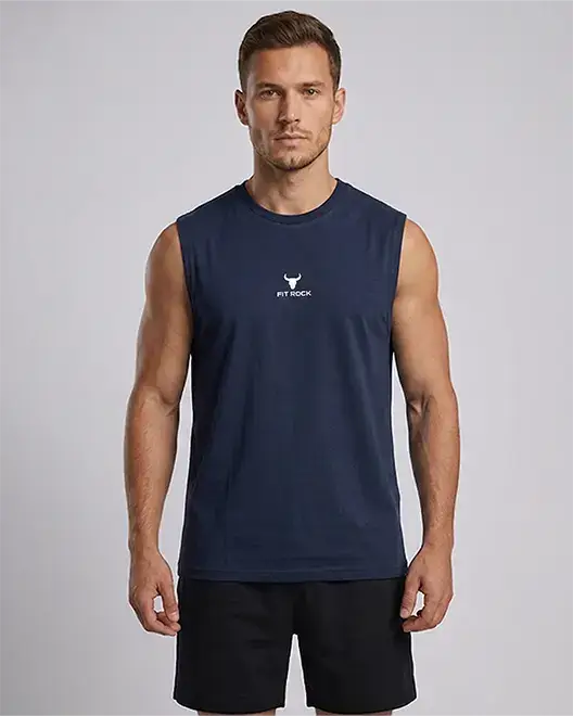 CoreFlex Sleeveless Performance Vest – Navy Blue