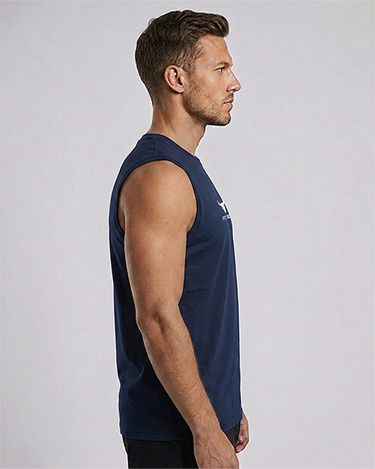 CoreFlex Sleeveless Performance Vest – Navy Blue