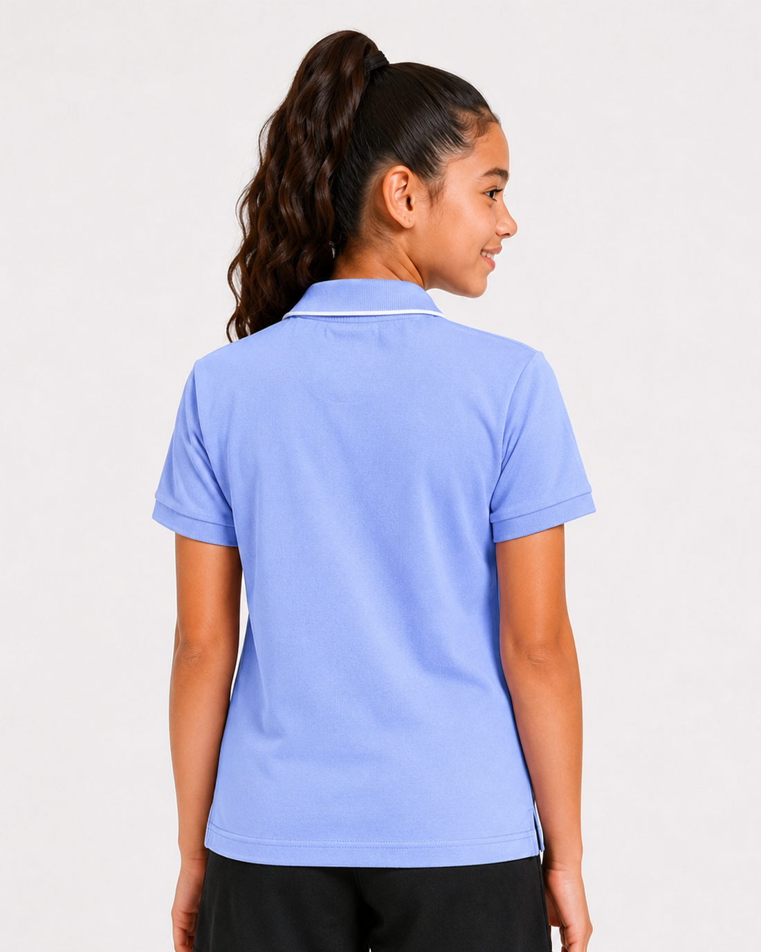 Fitrock Girls Performance Polo T-Shirt - Sky Blue