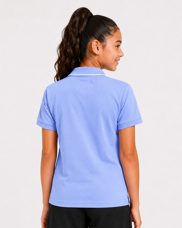 Fitrock Girls Performance Polo T-Shirt - Sky Blue