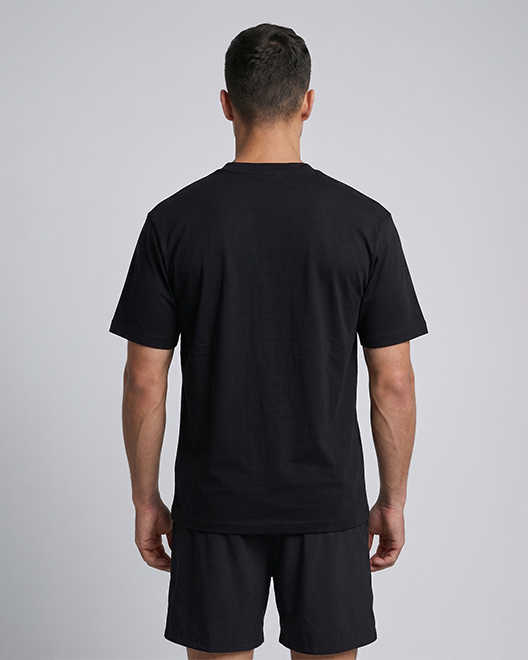 UrbanCore Oversized Minimal T-Shirt – Jet Black