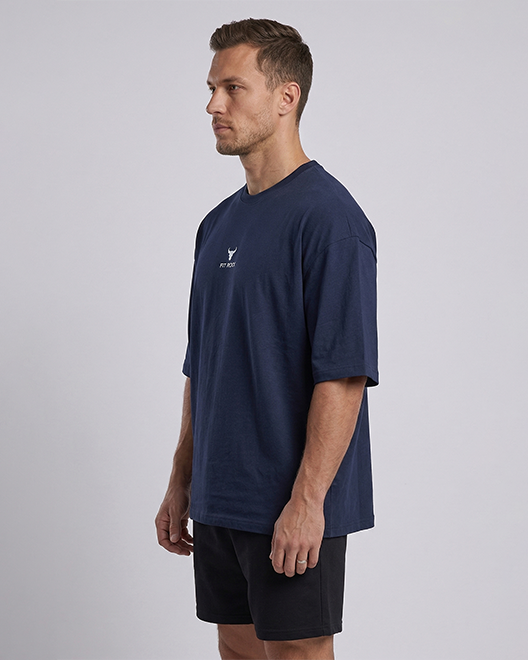 UrbanCore Oversized Fit T-Shirt – Navy Blue