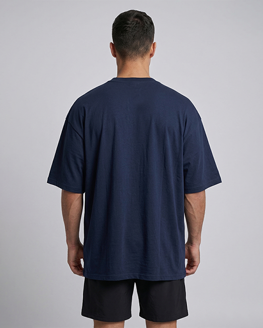 UrbanCore Oversized Fit T-Shirt – Navy Blue