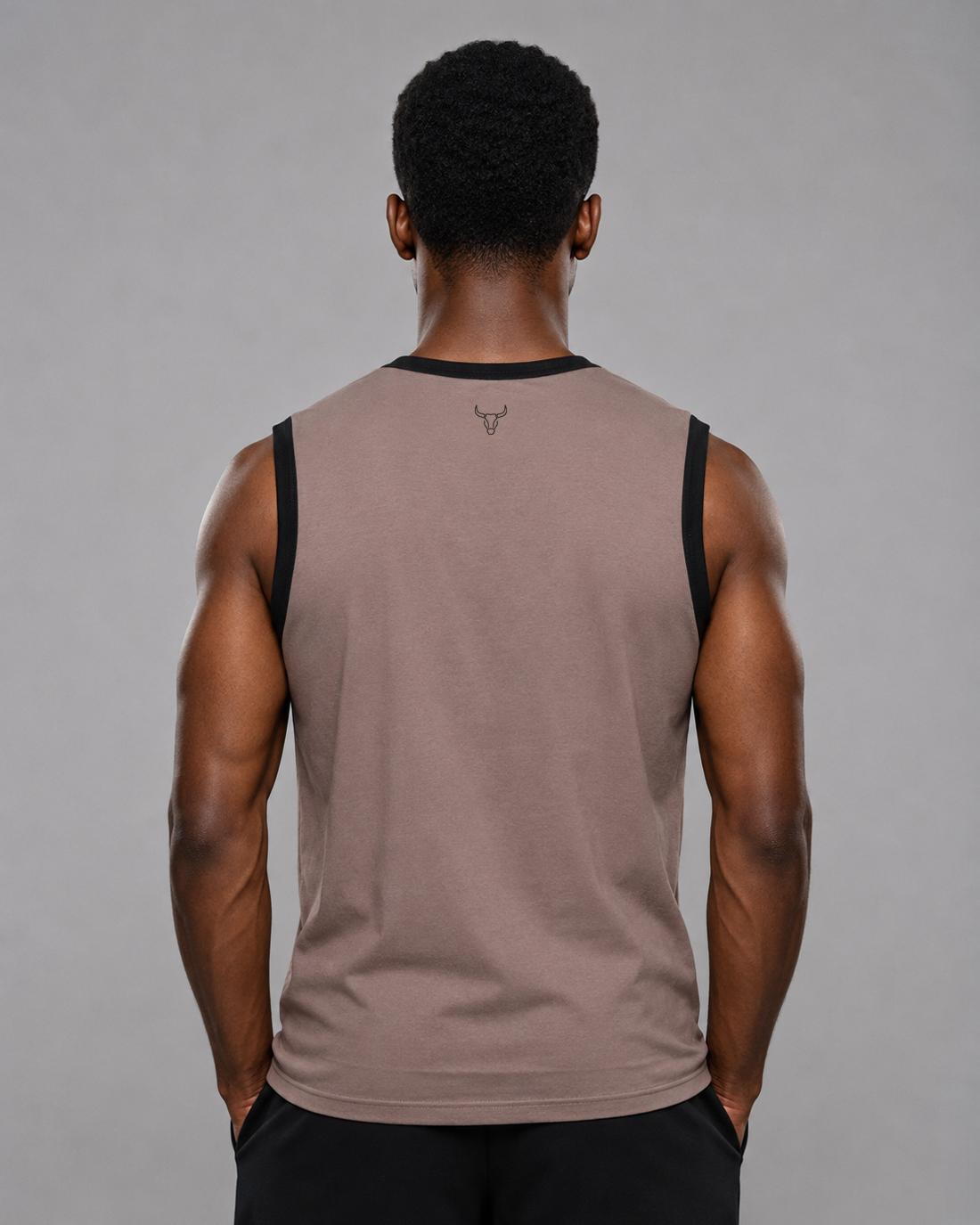 Fitrock Taupe Performance Sleeveless Tee