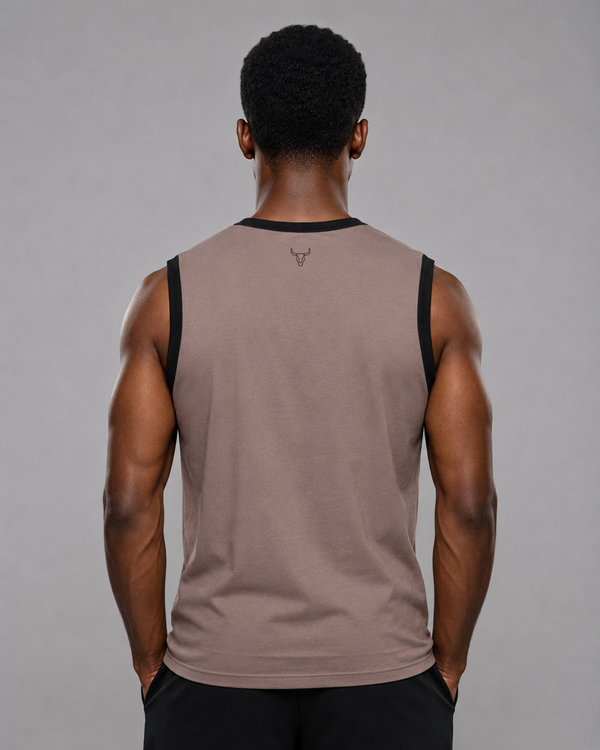 Fitrock Taupe Performance Sleeveless Tee