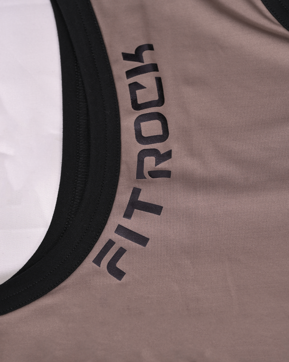 Fitrock Taupe Performance Sleeveless Tee