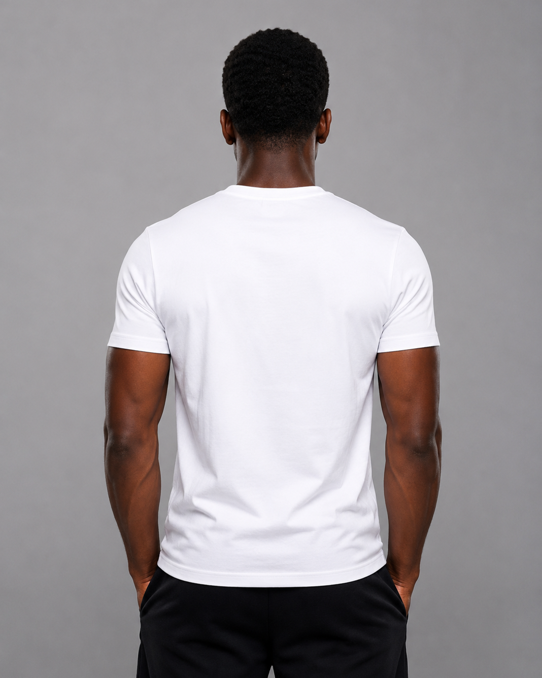 Fitrock White V-Neck Essential Tee