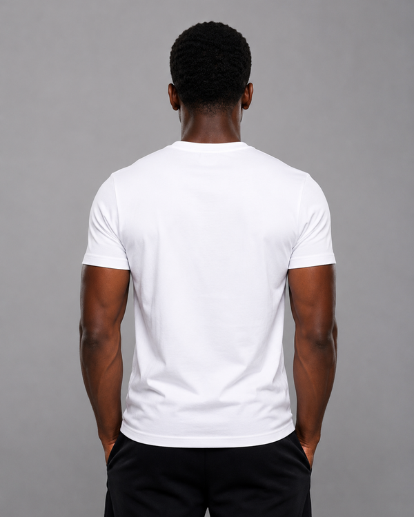 Fitrock White V-Neck Essential Tee