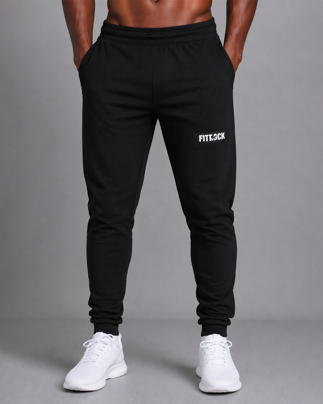 Fitrock Black Tapered Training Joggers