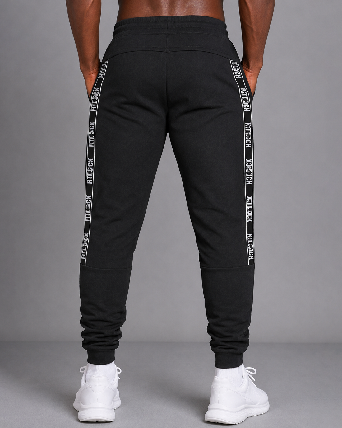 Fitrock Black Tapered Training Joggers