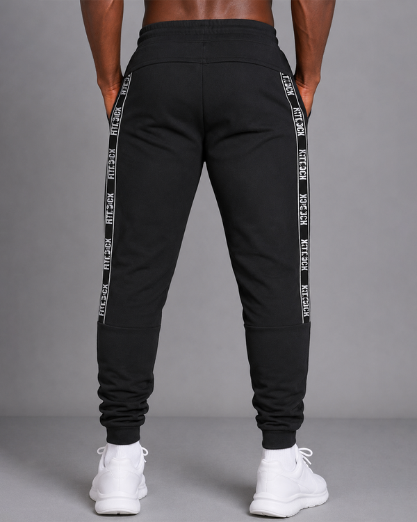 Fitrock Black Tapered Training Joggers