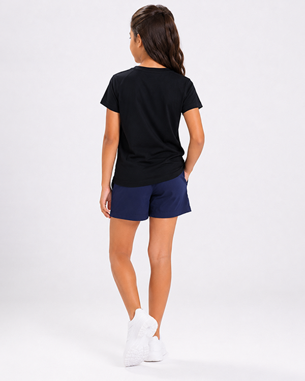 Fitrock Girls Active Graphic T-Shirt - Black