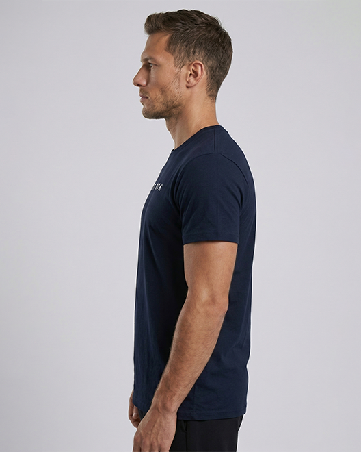 CoreWear Essential Round Neck T-Shirt – Navy Blue