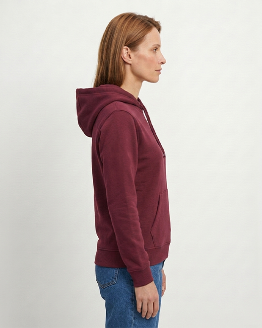 Women’s Premium Pullover Hoodie – Maroon Classic Fit