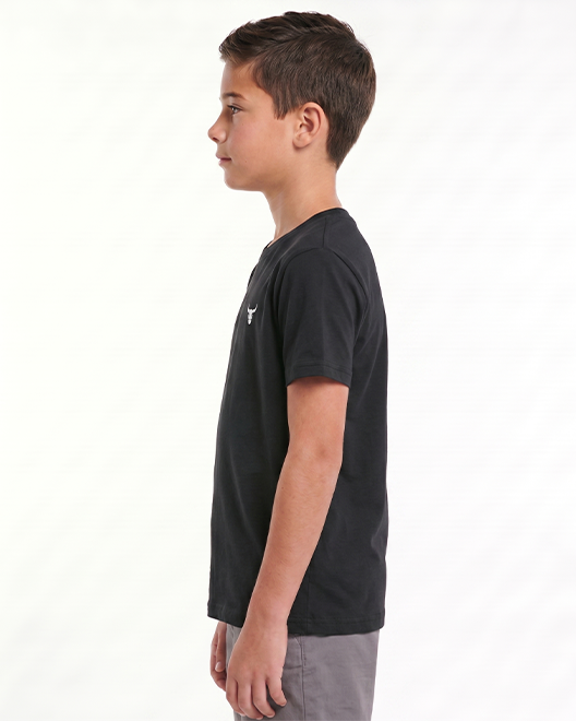 Kids Premium Crew Neck T-Shirt – Jet Black Essential