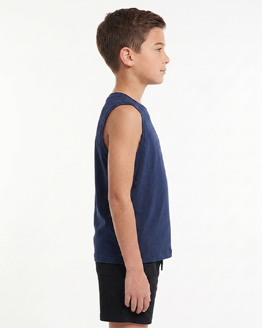 Kids Premium Sleeveless T-Shirt – Navy Active Fit