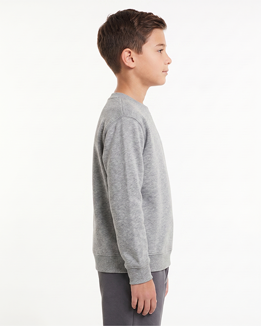 Kids Premium Crewneck Sweatshirt – Grey Melange