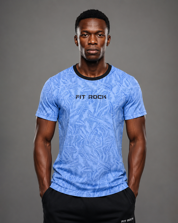 Arctic Pattern Performance T-Shirt – Sky Blue