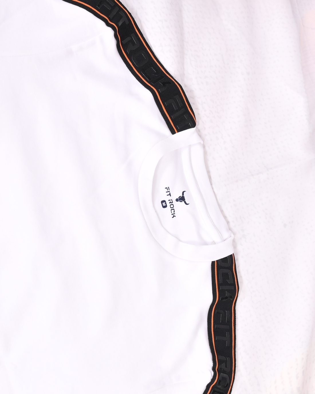 Athletic Tape Sleeve T-Shirt – White Black