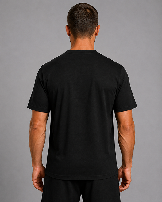 Chenille Logo Athletic T-Shirt – Black Red