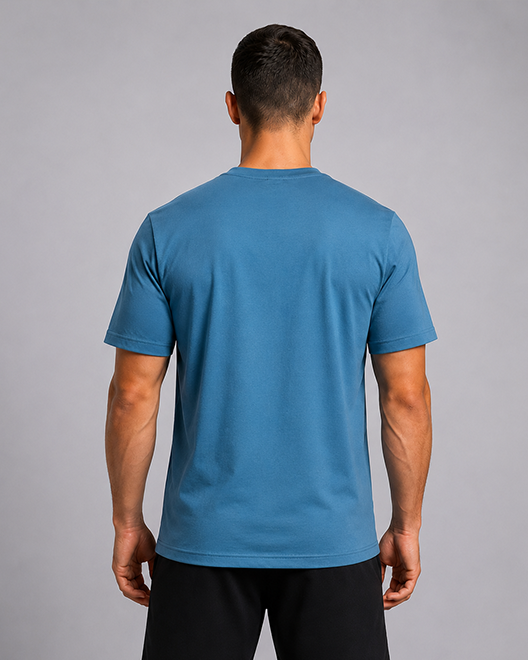 Classic Logo Oversized T-Shirt – Steel Blue