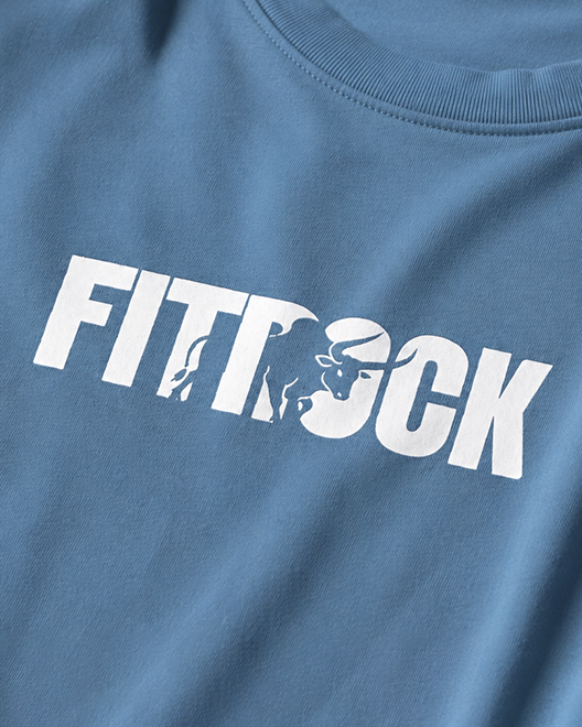 Classic Logo Oversized T-Shirt – Steel Blue