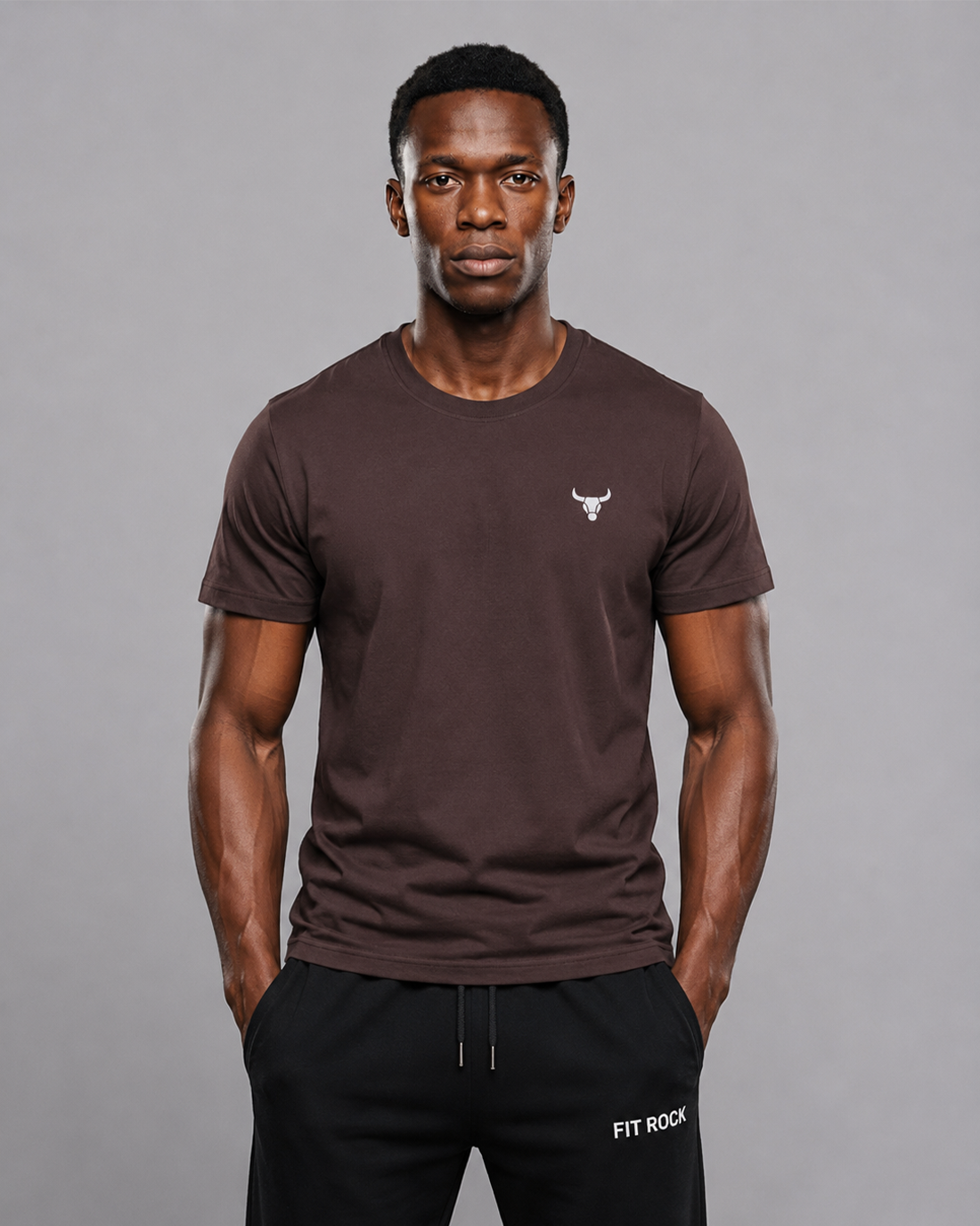 CoreBull Minimal Signature T-Shirt – Espresso Brown